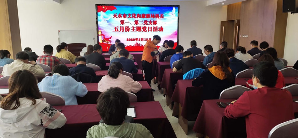 天水市文化和旅游局機關(guān)第一、第二黨支部開展主題黨日活動