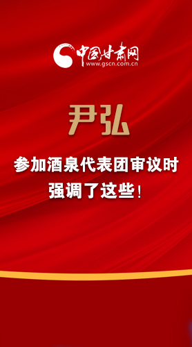【2022甘肅兩會·圖解】尹弘書記參加酒泉代表團(tuán)審議時(shí)強(qiáng)調(diào)了這些！