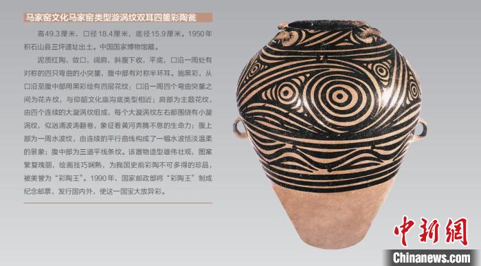 圖為“彩陶王”展板?！∨R夏州融媒體供圖