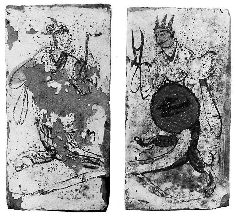 高臺(tái)縣博物館藏魏晉墓出土的女媧、伏羲畫像磚